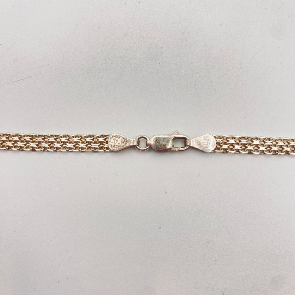 Sterling Silver Navrantha Cross Pendant and Woven Mesh Italian Chain 24” - Picture 7 of 16